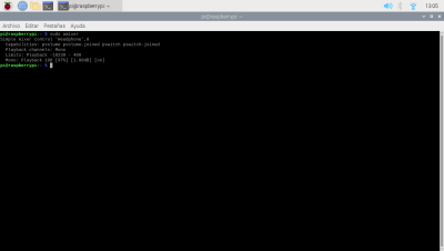 sudo amixer
